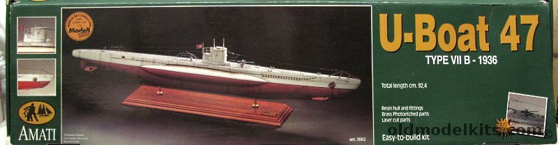 Amati 1/72 Type VII-B U-Boat U-47 - 'Museum Quality Submarine Model', 1602 plastic model kit